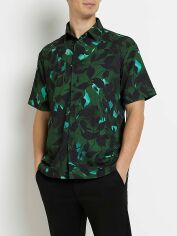 Акція на Сорочка літня чоловіча River Island XAZ428754UXME S Зелена з чорним від Rozetka