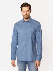 Акція на Сорочка бавовняна чоловіча Lee Cooper Rey-Ml48 2XL Блакитна від Rozetka