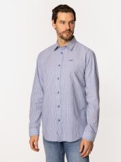 Акція на Сорочка бавовняна чоловіча Lee Cooper Rey-Pl46 XL Блакитна від Rozetka