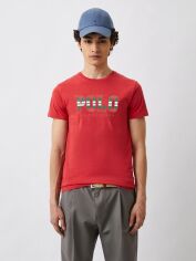 Акція на Футболка бавовняна довга чоловіча Polo Ralph Lauren 2012357 M Червона з принтом від Rozetka