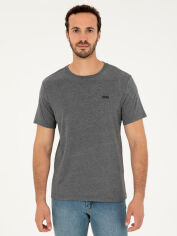 Акція на Футболка бавовняна довга чоловіча U.S. Polo Assn G081SZ011-000-2007116 2XL Антрацит від Rozetka