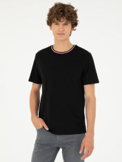 Акція на Футболка бавовняна довга чоловіча U.S. Polo Assn G081SZ011-000-2006751 M Чорна від Rozetka