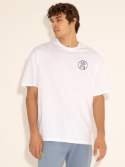 Акція на Футболка бавовняна довга чоловіча U.S. Polo Assn G081SZ011-000-1931799 2XL Біла з принтом від Rozetka