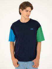 Акція на Футболка бавовняна довга чоловіча U.S. Polo Assn G081SZ011-000-1877384 XL Темно-синя від Rozetka