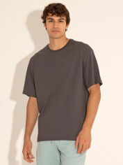 Акція на Футболка бавовняна довга чоловіча U.S. Polo Assn G081SZ011-000-1877387 M Антрацит з принтом від Rozetka