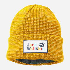 Акція на Дитяча зимова шапка-біні в'язана для дівчинки Jack Wolfskin Night Hawk Cap K 1910171_3802 49-53 Жовта від Rozetka