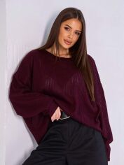 Акція на Джемпер жіночий ISSA PLUS 15044 XL Темно-бордовий від Rozetka
