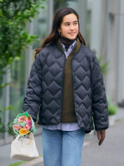 Акція на Куртка демісезонна коротка жіноча UNIQLO 951864256 S Чорна від Rozetka