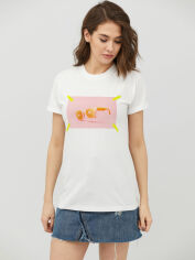 Акція на Футболка бавовняна довга жіноча YAPPI Boyfriend WW2050 XL Біла від Rozetka