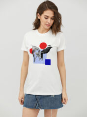 Акція на Футболка бавовняна довга жіноча YAPPI Boyfriend WW2394 XL Біла від Rozetka