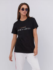 Акція на Футболка бавовняна довга жіноча YAPPI Boyfriend WB2107 XL Чорна від Rozetka