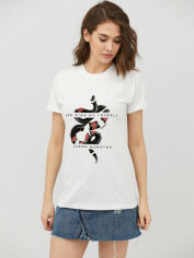 Акція на Футболка бавовняна довга жіноча YAPPI Boyfriend WW2387 XL Біла від Rozetka