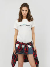 Акція на Футболка бавовняна довга жіноча YAPPI Boyfriend WW2418 XL Біла від Rozetka