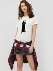 Акція на Футболка бавовняна довга жіноча YAPPI Boyfriend WW2420 XL Біла від Rozetka