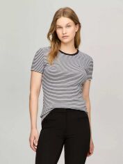 Акція на Футболка бавовняна жіноча Tommy Hilfiger 129882414 XL Чорна від Rozetka