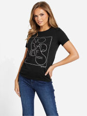 Акція на Футболка бавовняна жіноча Guess 502659991 M Чорна від Rozetka