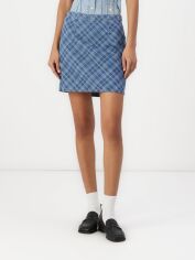 Акція на Спідниця джинсова міні літня пряма жіноча Tommy Hilfiger 874051104 XS Синя від Rozetka
