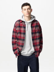 Акція на Сорочка бавовняна оверсайз чоловіча Uniqlo 450141326 XL Червона від Rozetka