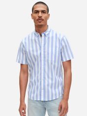 Акція на Сорочка бавовняна літня чоловіча Gap 367058975 2XL Блакитна від Rozetka