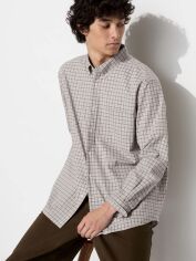 Акція на Сорочка бавовняна чоловіча Uniqlo 673962456 2XL Бежева картата від Rozetka