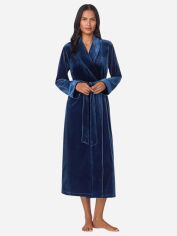 Акція на Халат жіночий велюровий теплий Ralph Lauren 98350688 XS Синій від Rozetka