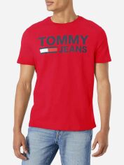 Акція на Футболка бавовняна довга чоловіча Tommy Hilfiger 992082640 2XL Червона від Rozetka