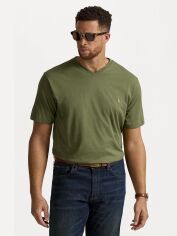 Акція на Футболка бавовняна довга чоловіча Ralph Lauren 794117201 2XL Зелена від Rozetka