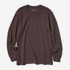 Акція на Лонгслів чоловічий Uniqlo 392802628 XL Коричневий від Rozetka