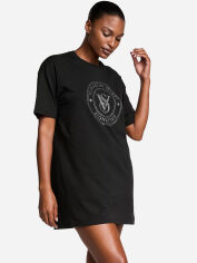 Акція на Піжамне плаття жіноче бавовняне Victoria's Secret 214962744 XS/S Чорне від Rozetka