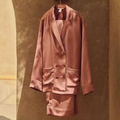 Акція на Піжама (сорочка + штани) жіноча Victoria's Secret 61105286 L Рожева від Rozetka