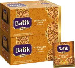 Акція на Упаковка чорного чаю Batik GOLD Цейлонське Сонце 25 конвертів по 2 г х 2 пачки від Rozetka