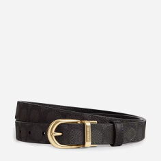 Акція на Ремінь жіночий з натуральної шкіри Coach Harness Buckle Cut To Size Reversible Belt blt- 12 109 см Коричневий від Rozetka