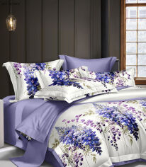 Акція на Комплект постельного белья SoundSleep Lavender бязь лавандовый Полуторный комплект від Podushka