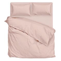 Акція на Комплект постельного белья Dyet Peach SoundSleep ранфорс персиковый Двуспальный евро комплект від Podushka