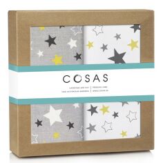Акція на Набор пеленок Yellow Stars Cosas 80х100 см від Podushka