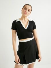 Акція на Топ жіночий Koton 4SAL10812IK999 L Чорний від Rozetka