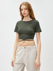 Акція на Топ жіночий Koton 3SAL10720IK856 XL Хакі від Rozetka