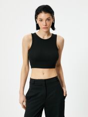 Акція на Топ жіночий Koton 4SAK10011EK999 XL Чорний від Rozetka