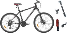 Акція на Набір Велосипед CORRADO Carera 26" 18" 2021 Чорно-білий + Насос Bee Pumps M21-02 ПЛ Чорний + Ліхтар задній Jing Yi JY-6055T (0312-Ч-18+10228_beepumps+04607) від Rozetka