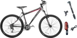 Акція на Набір Велосипед CORRADO Alturix VB 26" 16.5" 2021 Чорно-біло-червоний + Насос Bee Pumps M21-02 ПЛ Чорний + Ліхтар задній Jing Yi JY-6055T (0304-К-16+10228_beepumps+04607) від Rozetka
