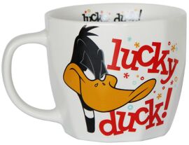 Акція на Кухоль порцеляновий Warner Bros Flat Looney Tunes. Lucky Duck! 400 мл від Rozetka