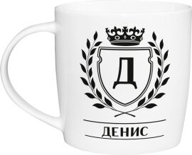 Акція на Фарфорова чашка Kvarta Денис 360 мл в подарунковій коробці (2506) від Rozetka