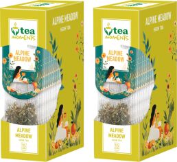 Акція на Упаковка зеленого чаю Tea Moments Alpine Medow 15 кадді-пакетиків х 2.2 г х 2 шт від Rozetka