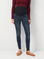 Акція на Джинси для вагітних Skinny H&M 0810169_т.син M Темно-сині від Rozetka
