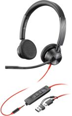 Акція на Навушники Poly BlackWire C3325 USB-C HS Stereo + 3.5 mm Plug + USB-C / A Adapter від Rozetka