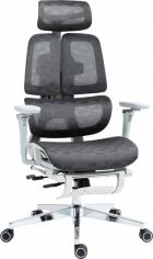Акція на Крісло GT RACER B-2450 White/Gray від Rozetka