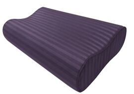 Акція на Наволочка U-Tek Memory Wawe L Anthracite Stripe Сатин Сіра смужка 58х40х10.5 см від Rozetka