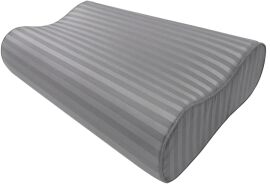 Акція на Наволочка U-Tek Memory Wawe L Soft Grey Stripe Сатин Сіра смужка 58х40х10.5 см від Rozetka