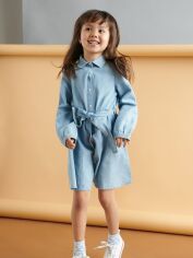Акція на Дитяче джинсове плаття для дівчинки Sinsay 4519O-05J 122 см Блакитне від Rozetka