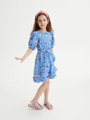 Акція на Дитяче літнє плаття для дівчинки Reserved 3360S-50X 128 см Синє від Rozetka